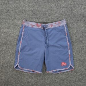 Patagonia Shorts Mens 29 Blue Hydropeak Scallop Boardshorts Surf Swim Beach Logo
